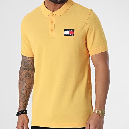 Tommy Jeans - Polo A Manches Courtes Tommy Base Lighweight 0327 Jaune
