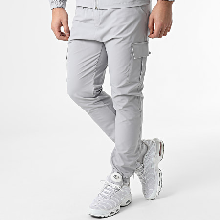 Conjunto de chaqueta y pantalon de chandal gris MK 16