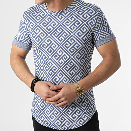 Uniplay - Camiseta oversize UY814 Azul Blanco