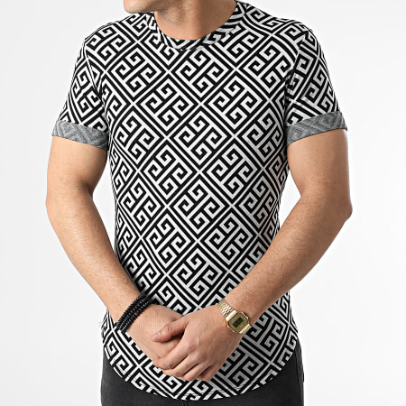 Uniplay - Tee Shirt Oversize UY814 Noir Blanc