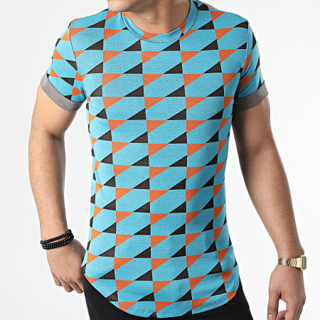 Uniplay - Camiseta oversize UY817 Azul claro Naranja