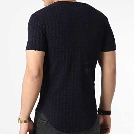 Uniplay - Tee Shirt Oversize UY785 Noir Bleu Marine