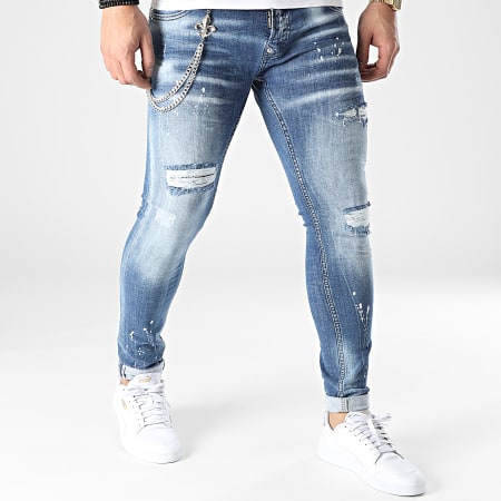 Uniplay - 627 Jeans skinny in denim blu