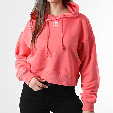Adidas Originals - Sudadera con capucha para mujer HC4592 Rosa