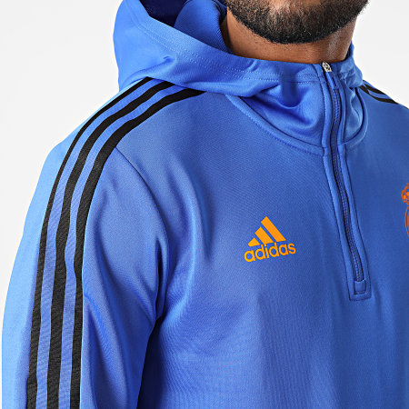 Adidas Sportswear - Sweat A Col Zippé Capuche Real Madrid H59001 Bleu Roi
