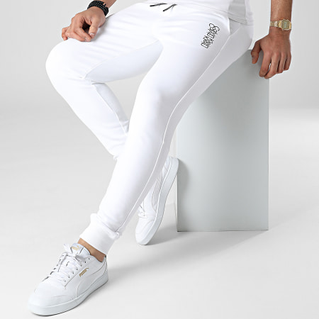 Calvin Klein - Pantaloni da jogging con logo a specchio 8938 Bianco