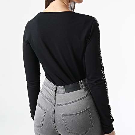 Tee Shirt Manches Longues Femme 3LTT10 Noir Dore