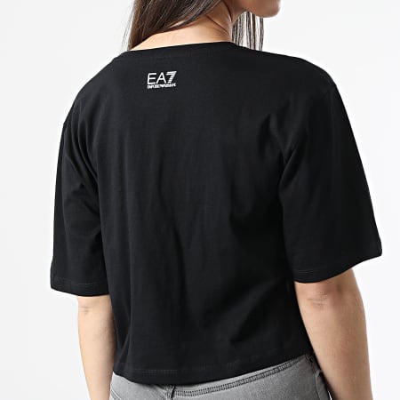 EA7 Emporio Armani - Tee Shirt Femme Crop 3LTT21 Noir