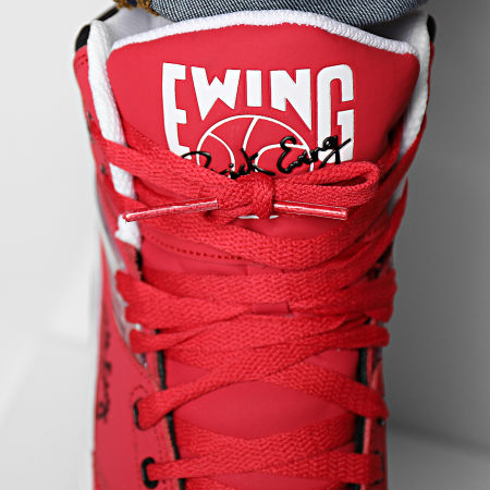 Ewing Athletics - Baskets Center Hi 1EW90095 Red Black