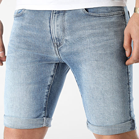 G-Star - Pantaloncini jeans slim 3301 D17418-C051 Blu Denim