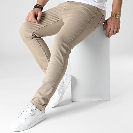 Mackten - Jeans skinny C1057 Marrone chiaro