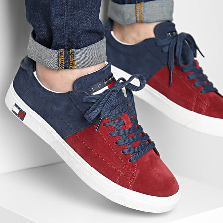 Tommy Jeans - Baskets Retro Vulcan Varsity 0888 Red White Blue