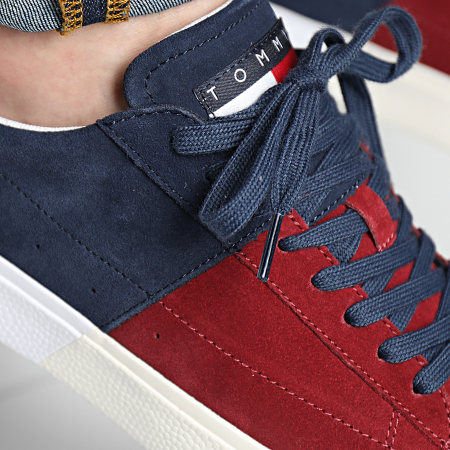 Tommy Jeans - Baskets Retro Vulcan Varsity 0888 Red White Blue