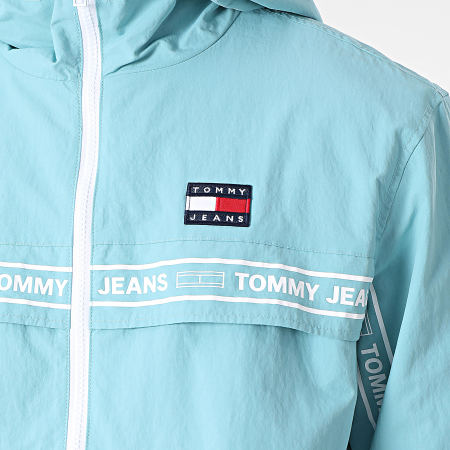 Tommy Jeans - Chicago Tape 3268 Chaqueta con cremallera y capucha azul claro