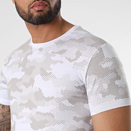 LBO - Tee Shirt Oversize Imprimé Avec Revers 2217 Camo Beige