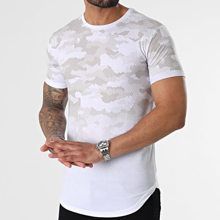 LBO - Tee Shirt Oversize Imprimé Avec Revers 2217 Camo Beige