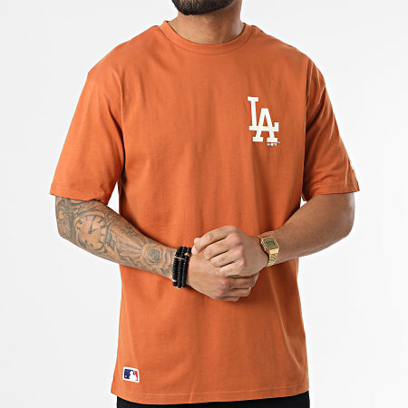New Era - Maglietta oversize Los Angeles Dodgers 12893160 Arancione scuro