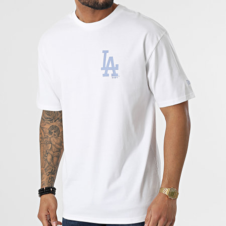 New Era - Maglietta Oversize con grande logo Los Angeles Dodgers 13043921 Bianco sporco