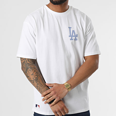 New Era - Tee Shirt Oversize Big Logo Los Angeles Dodgers 13043921 Blanc Cassé