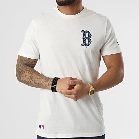 New Era - Tee Shirt Infill Boston Red Sox 12893125 Beige Clair