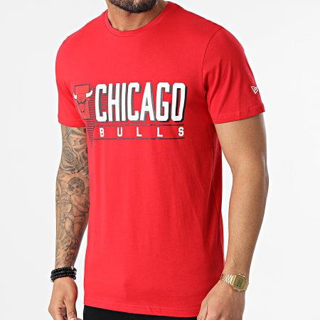 New Era - Chicago Bulls Triángulo Logo Camiseta 12893076 Rojo