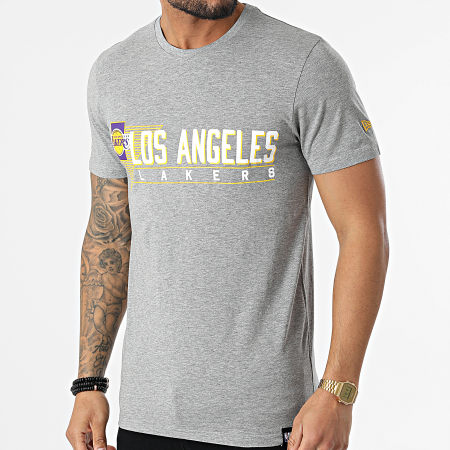 New Era - Camiseta Los Angeles Lakers 12893075 Heather Grey