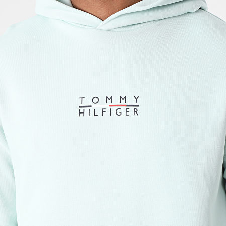 Tommy Hilfiger - Felpa con cappuccio Square Logo 4150 Verde chiaro