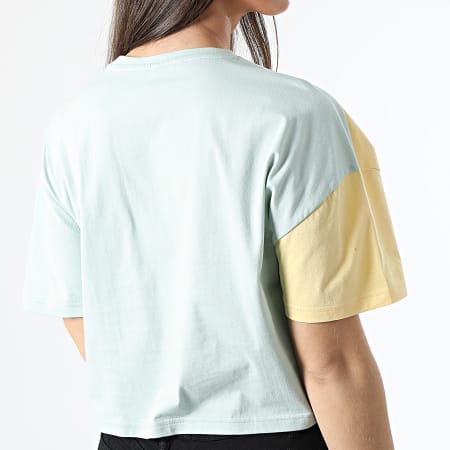 Only - Camiseta Crop Mujer Julie Amarillo Verde Azul Rosa