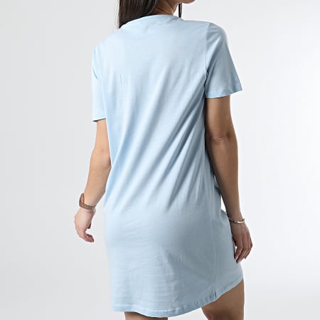 Only - Robe Tee Shirt Femme May Bleu Ciel