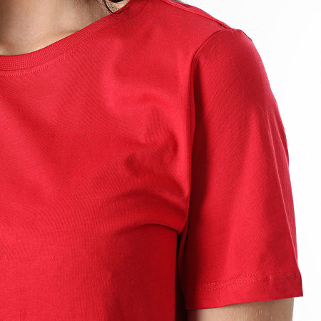 Only - Robe Tee Shirt Femme May Rouge