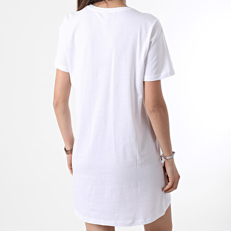 Only - Robe Tee Shirt Femme May Blanc