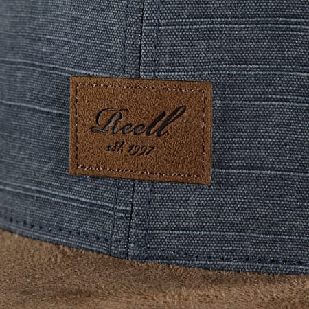Reell Jeans - Casquette Snapback Suede Bleu Marine
