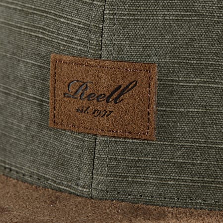 Reell Jeans - Casquette Snapback Suede Vert Kaki