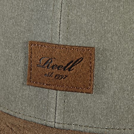 Reell Jeans - Casquette Snapback Suede Vert Kaki