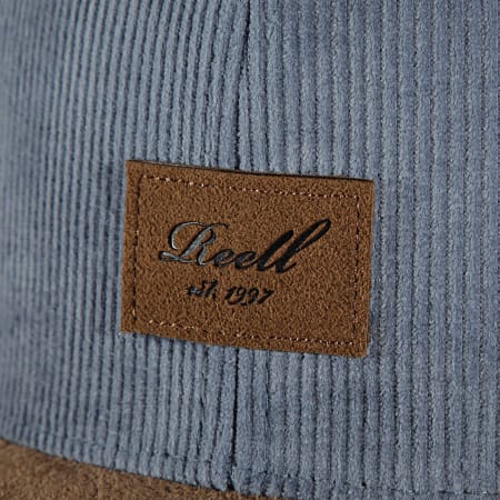 Reell Jeans - Cappello a scatto in pelle scamosciata blu