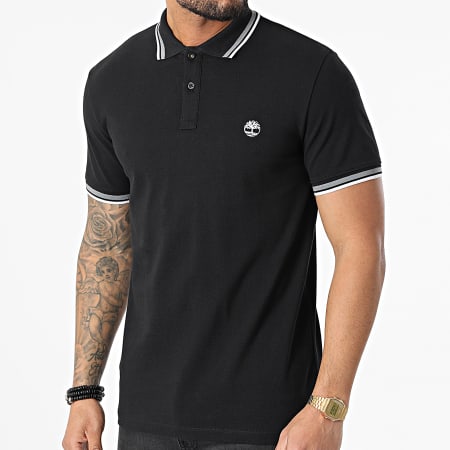 Timberland - Polo A Manches Courtes Millers River A26MS Noir