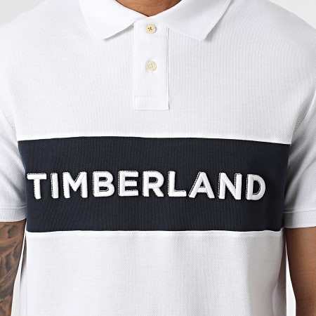 Timberland - Polo A Manches Courtes Branded A26PB Blanc