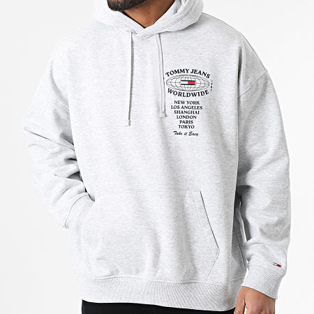 Tommy Jeans - Sweat Capuche Modern Essential 2868 Gris Chiné