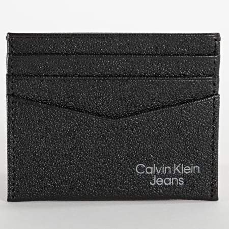 Calvin Klein - Estuche para tarjetas Micro Pebble 8907 Negro