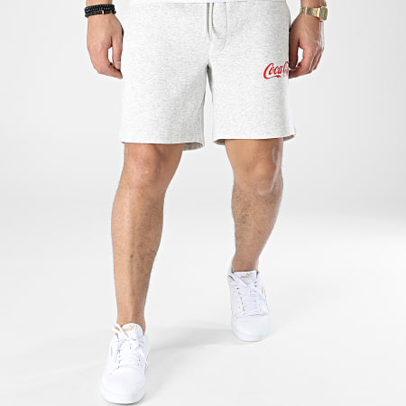 Jack And Jones - Pantaloncini da jogging Coca-Cola grigio chiaro screziato