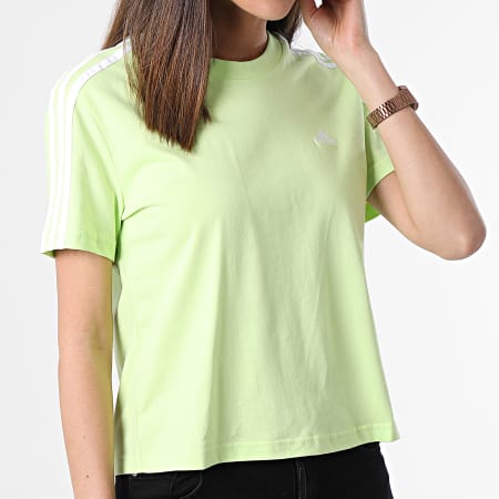 Adidas Sportswear - Tee Shirt Femme 3 Stripes HF7246 Vert