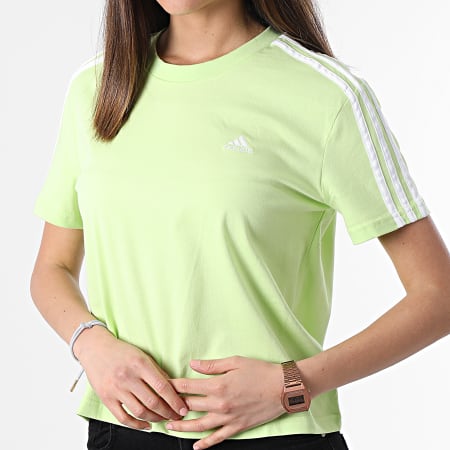 Adidas Sportswear - Tee Shirt Femme 3 Stripes HF7246 Vert