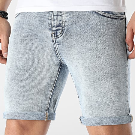 Frilivin - Pantaloncini jeans slim con lavaggio blu
