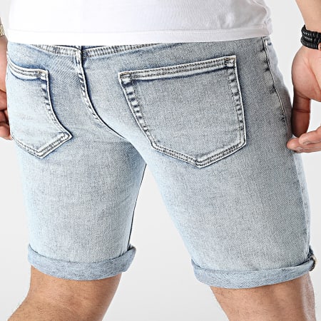 Frilivin - Pantaloncini jeans slim con lavaggio blu