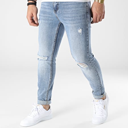 Frilivin - Jeans slim con lavaggio blu