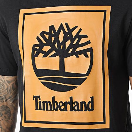 Timberland - Stack Logo Camiseta A2AJ1 Negro