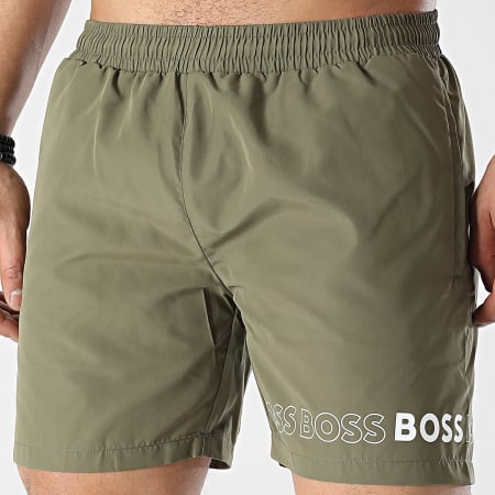 BOSS - Shorts de baño Dolphin 50469300 Caqui Verde