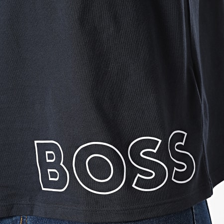 BOSS - Identity Camiseta de manga larga con capucha 50465557 Azul marino