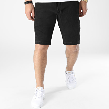 Calvin Klein - Monogram Badge Jogging Shorts Wafle 7986 Negro