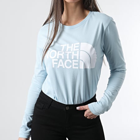 The North Face - Camiseta de manga larga para mujer A4M7F Azul cielo